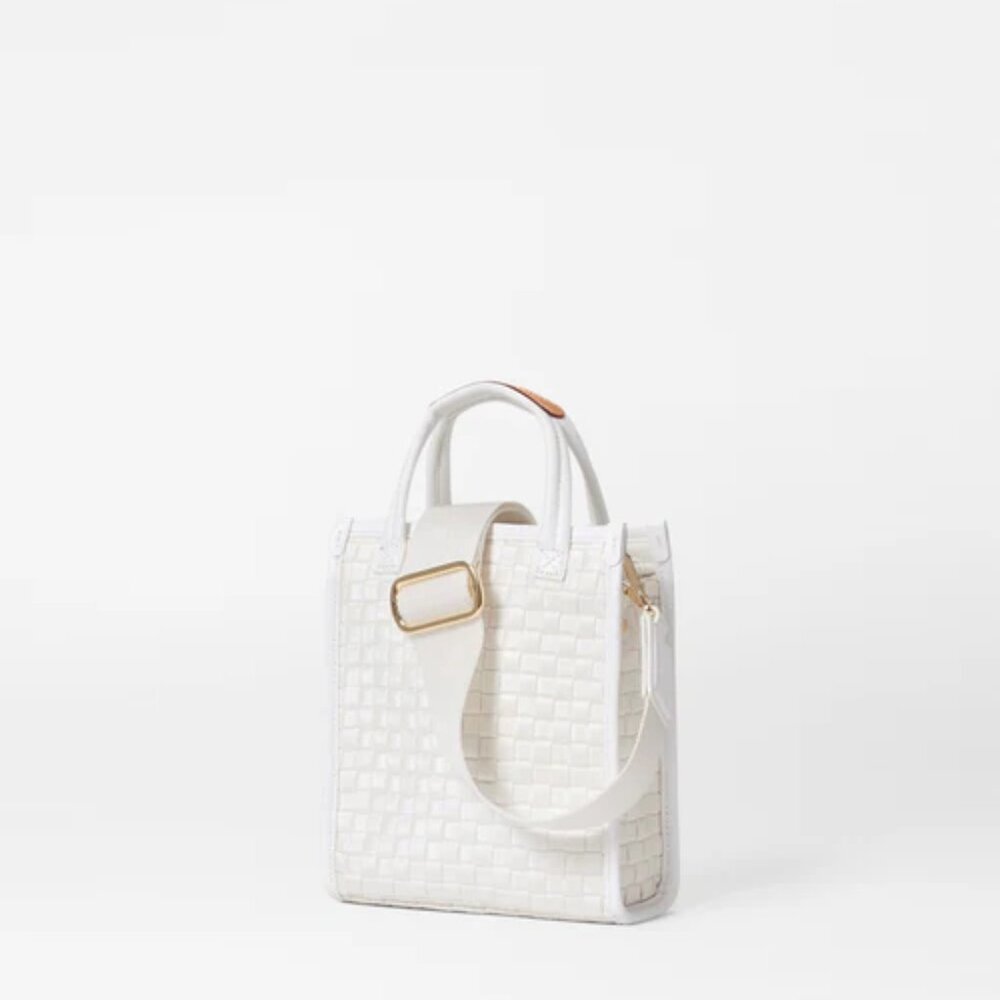 MZ Wallace  Micro Woven Box Tote  Color: Pearl Metallic $255 - Picture 2 of 7
